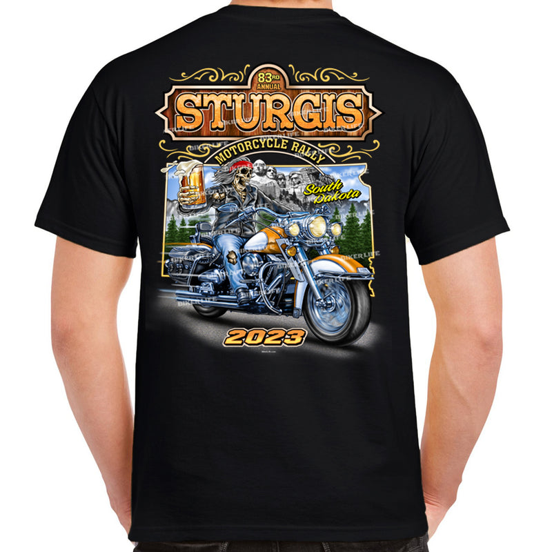 2023 Sturgis Motorcycle Rally Wind Freedom & Beer T-Shirt