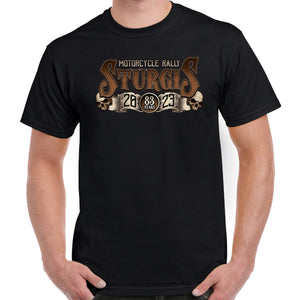 2023 Sturgis Motorcycle Rally Western Skull Gun Smokin T-Shirt