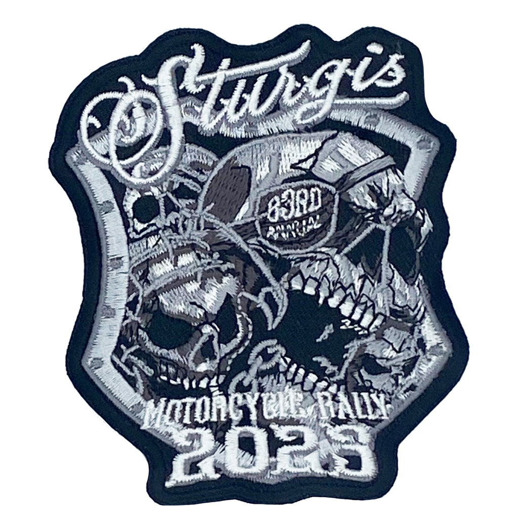 2023 Sturgis Motorcycle Rally Medieval Skull Shield Patch