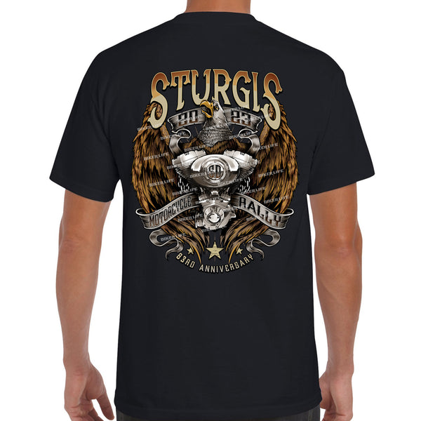 2023 Sturgis Motorcycle Rally Flying V Twin Eagle Pocket T-Shirt ...