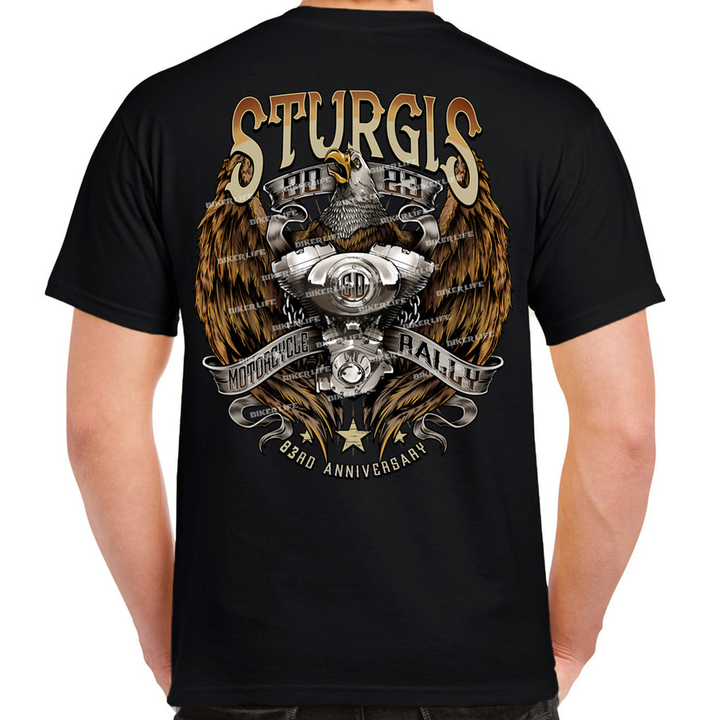 2023 Sturgis Motorcycle Rally Flying V Twin Eagle T-Shirt