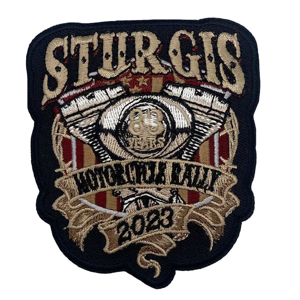 2023 Sturgis Motorcycle Rally Rustic Ribboned Engine Patch