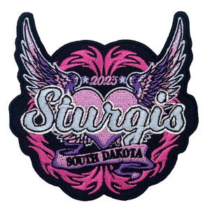 2023 Sturgis Motorcycle Rally Heart Wings Patch