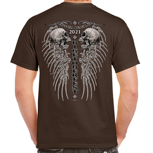 2021 Biketoberfest Daytona Beach Skeleton Wings T-Shirt