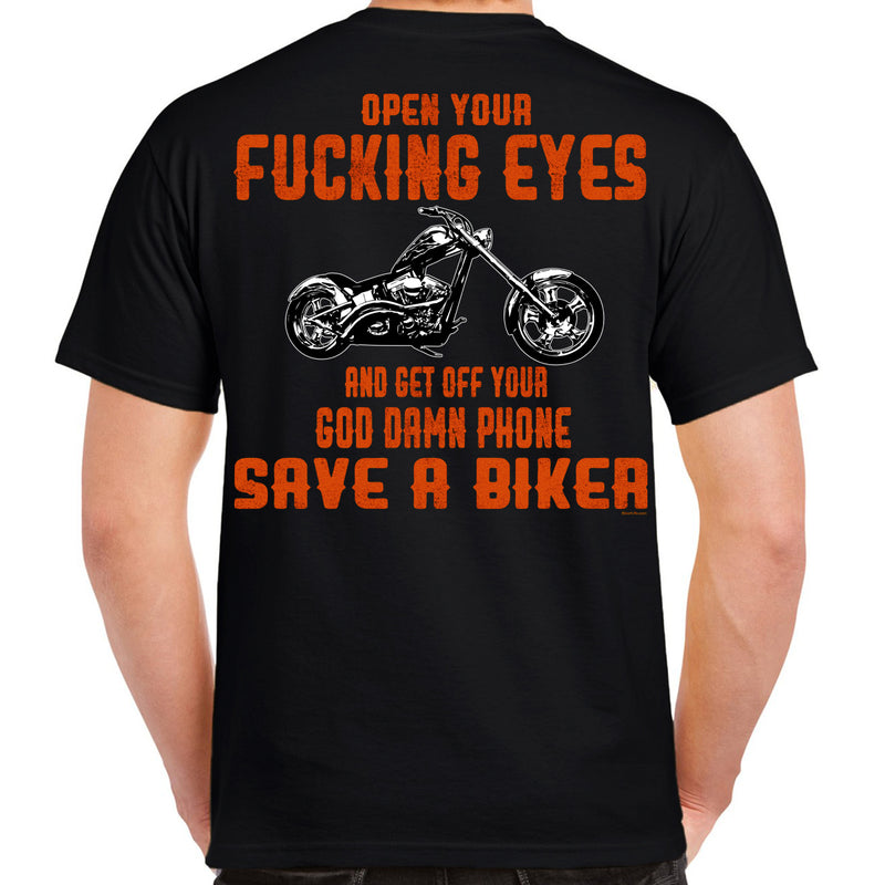 Open Your Eyes T-Shirt – Biker Life Clothing