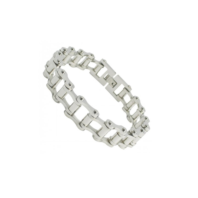 Men's Stainless Steel 14MM Motorcycle Chain Bracelet