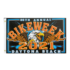 2021 Bike Week Daytona Beach 80th Anniversary Eagle Flag