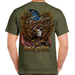 2022 Bike Week Daytona Beach Freedom Flight Eagle T-Shirt