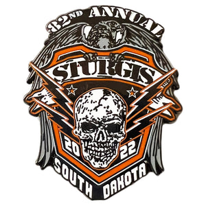 2022 Sturgis Motorcycle Rally Eagle Skull Pin