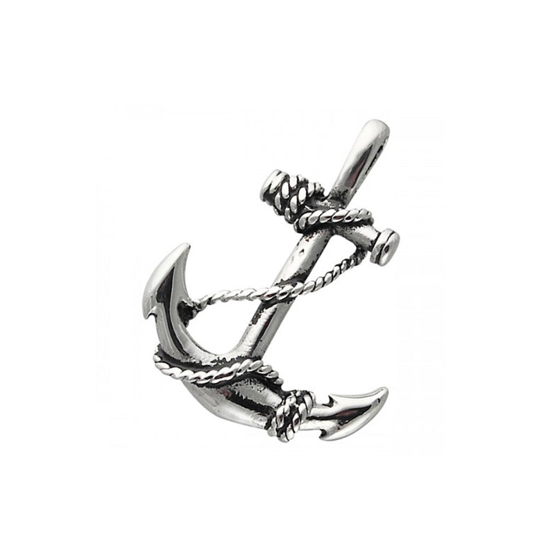 Stainless Steel Nautical Anchor and Rope Pendant