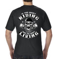 Big & Tall Riding is Living Piston Skull T-Shirt