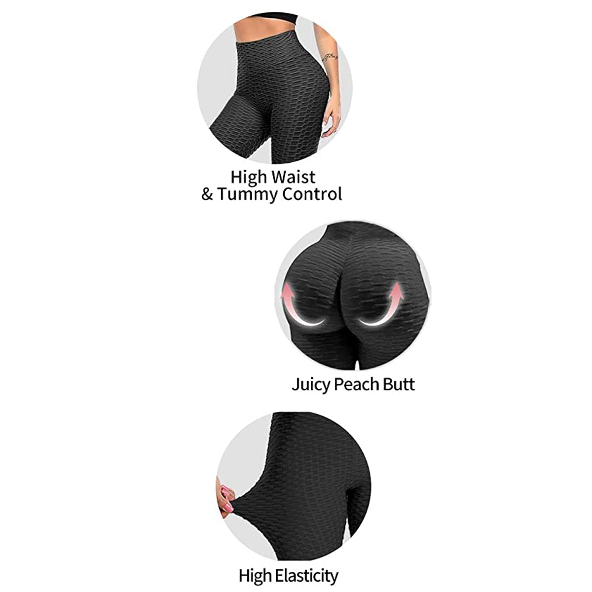 Ladies Sexy Textured Booty Lifting & Shaping Leggings – Biker Life Clothing