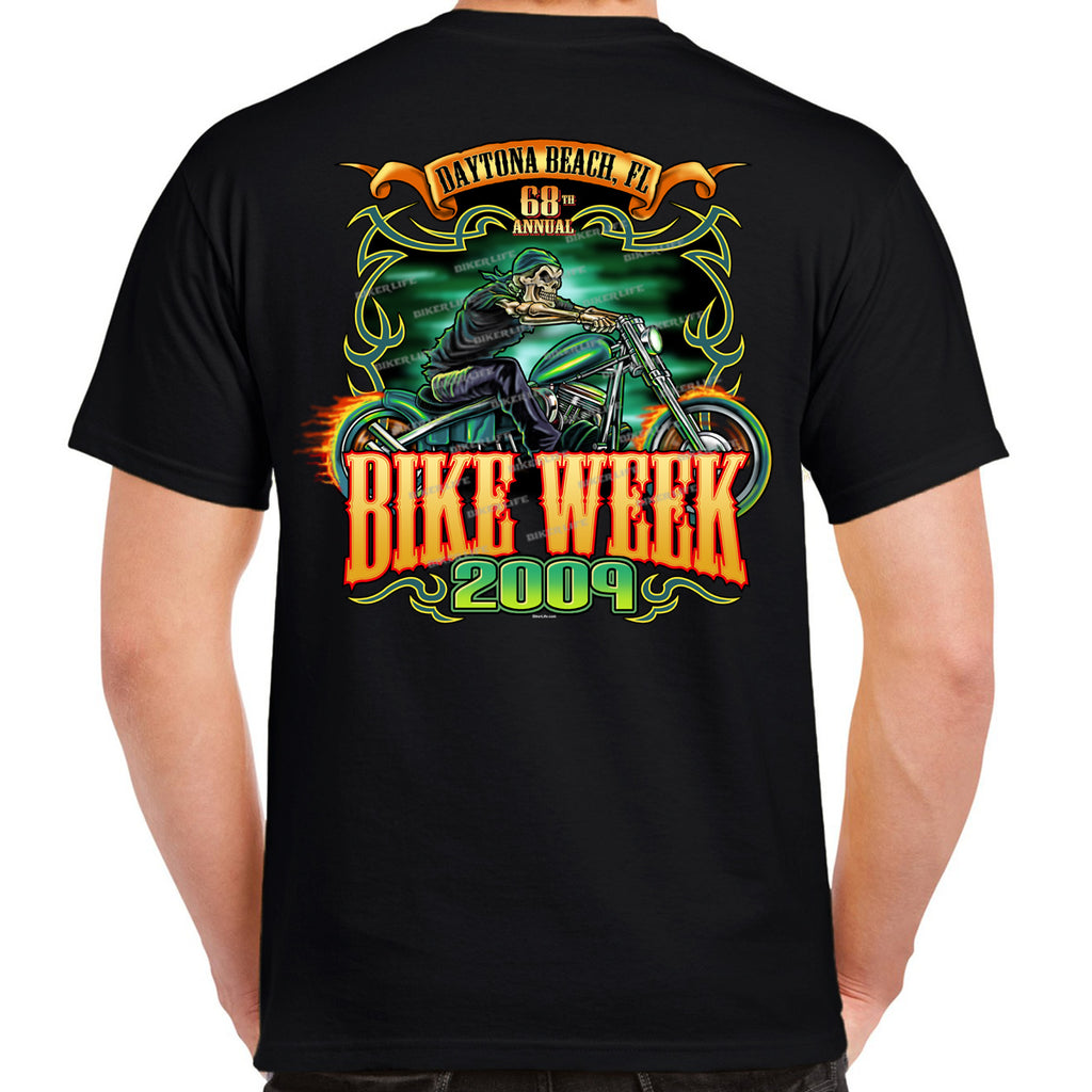 Nostalgia 2009 Bike Week Daytona Beach SkellRider T-Shirt