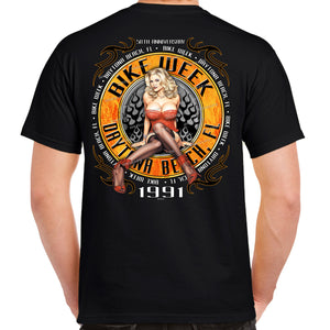 Nostalgia 1991 Bike Week Daytona Beach Bombshell T-Shirt