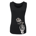 Ladies Rose Skeleton Shredded Lace Back Tank Top