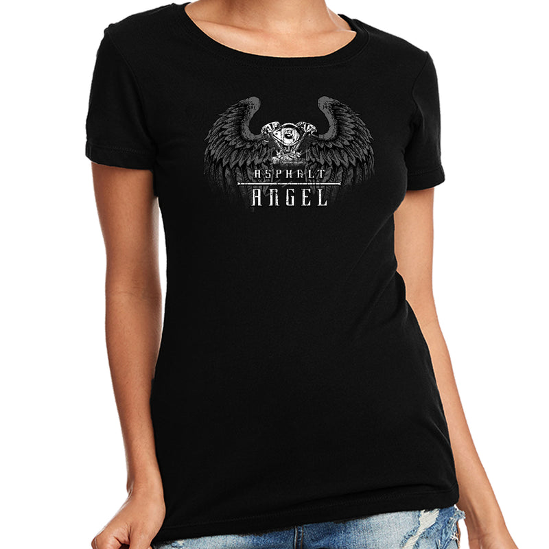 Ladies Motor Wings Crew Neck T-Shirt