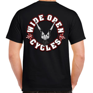 Wide Open Cycles Legs To The Sky T-Shirt