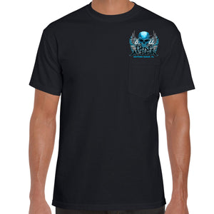 2022 Bike Week Daytona Beach Bright Skull Pocket T-Shirt