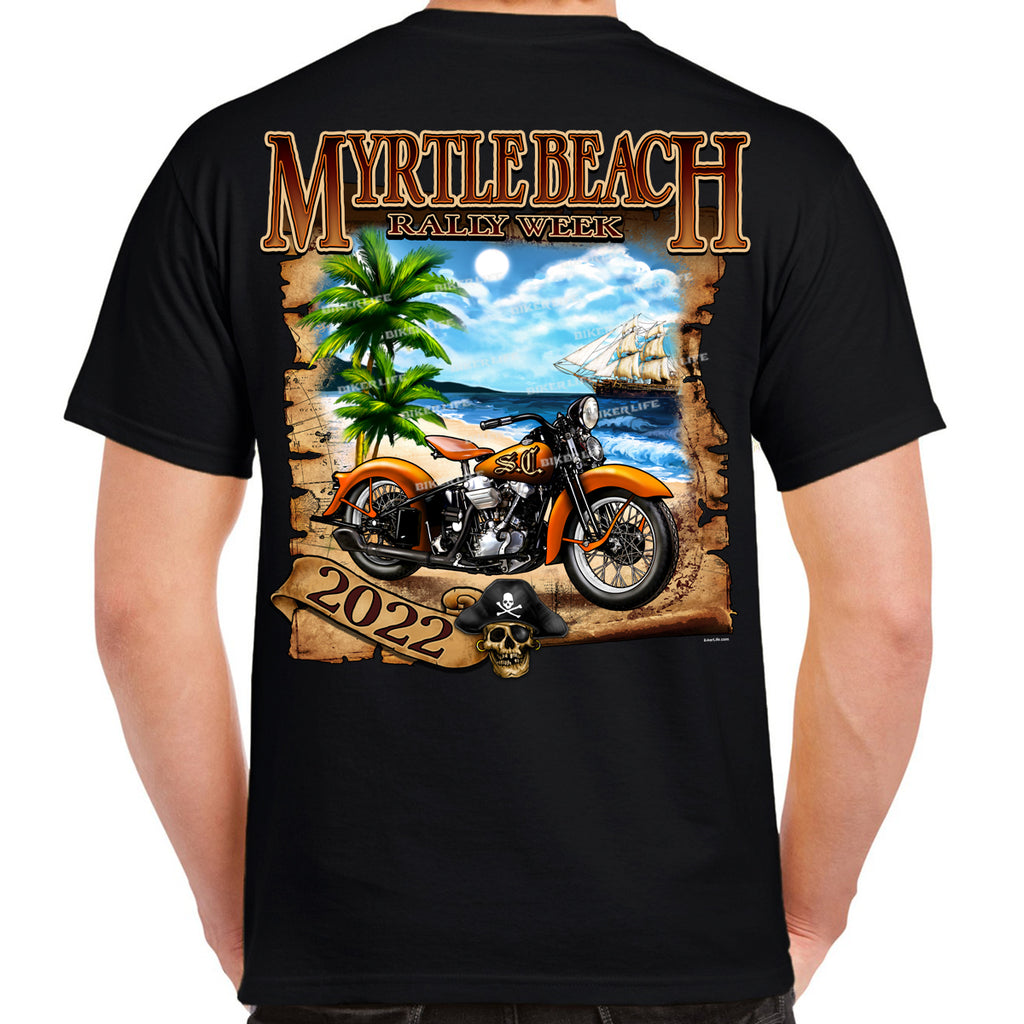 2022 Myrtle Beach Bike Week Pirate Beach T-Shirt