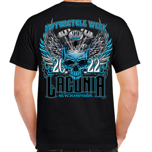 2022 Laconia Motorcycle Week Bright Skull T-Shirt