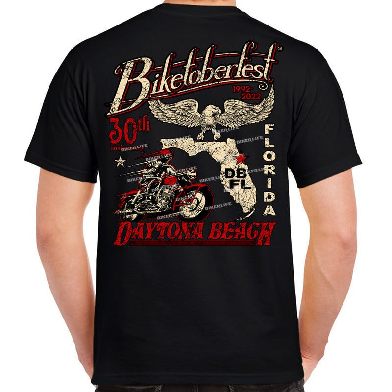 2022 Biketoberfest Daytona Beach Map T-Shirt