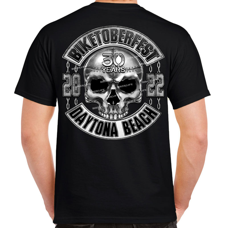2022 Biketoberfest Daytona Beach Iron Skull T-Shirt