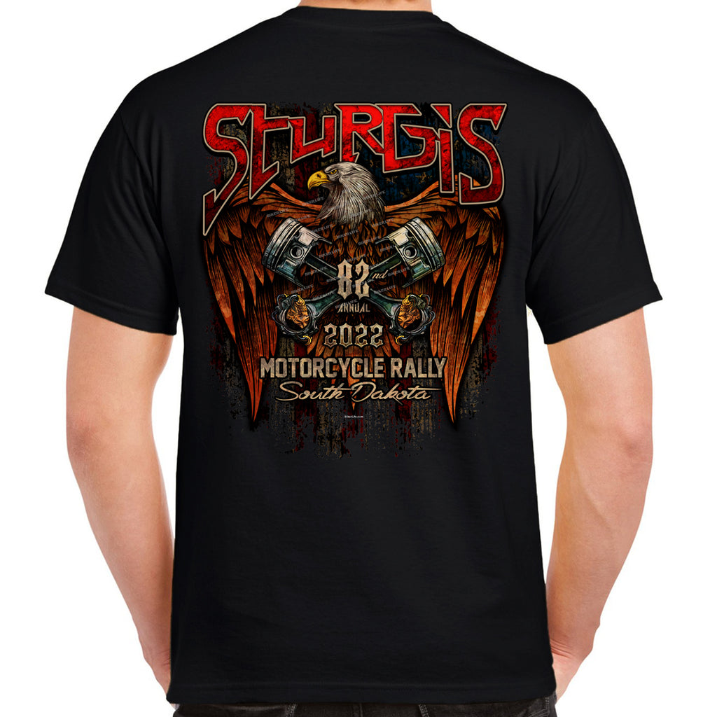 2022 Sturgis Motorcycle Rally Distressed Eagle T-Shirt