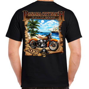 2022 Panama City Beach Rally Week Pirate Beach T-Shirt