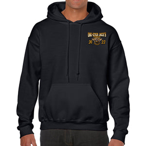 One Eyed Jack's Saloon Orange Bike Pullover Hoodie