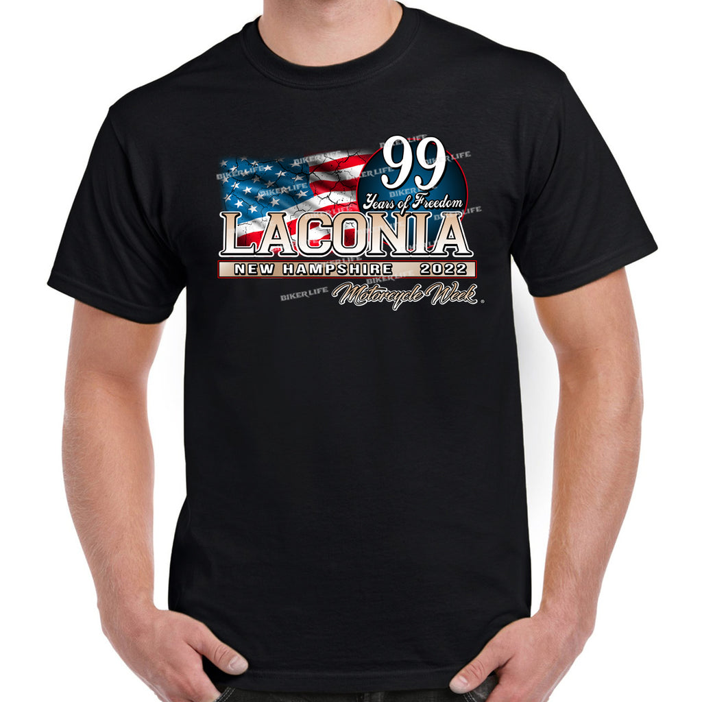 2022 Laconia Motorcycle Week American Bikers T-Shirt