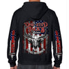 One Eyed Jack's Saloon Bison Skull Zip-Up Hoodie
