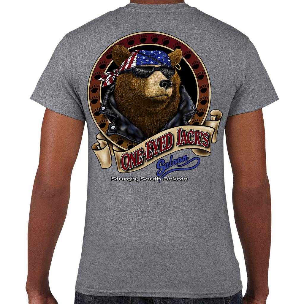 One Eyed Jack's Saloon Cool Bear Pocket T-Shirt