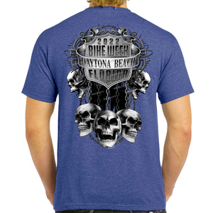 2022 Bike Week Daytona Beach Chained Skull T-Shirt