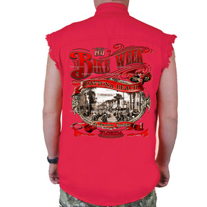 2022 Bike Week Daytona Beach Main Street Cut-Off Denim