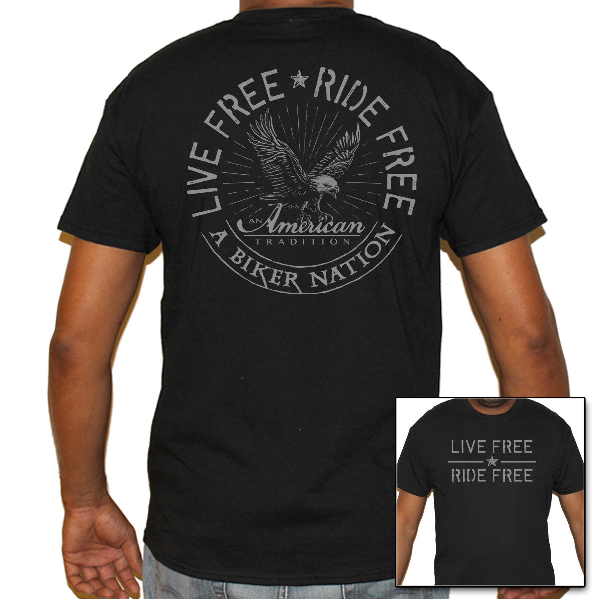 Live Free • Ride Free T-Shirt – BIKER LIFE CLOTHING