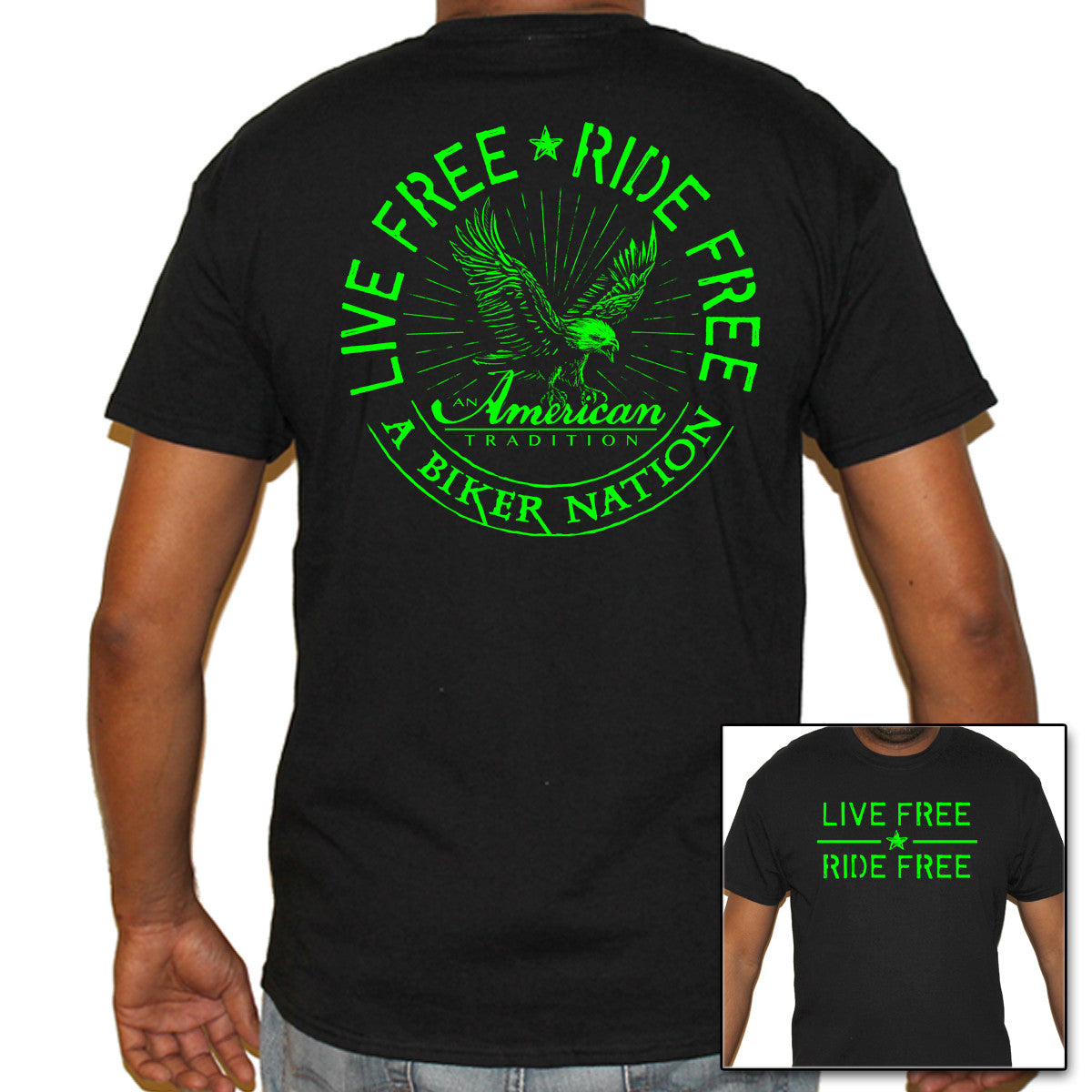 Live Free • Ride Free T-Shirt – Biker Life Clothing