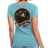 Ladies One Eyed Jack's Saloon Cool Bear V-Neck T-Shirt