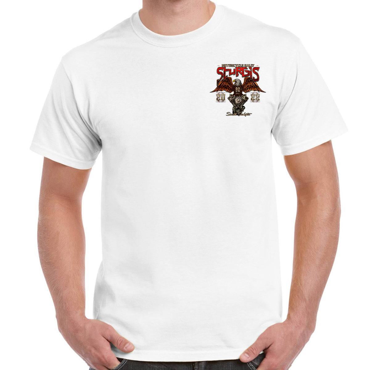 Motorcycle deals Distressed White Tee